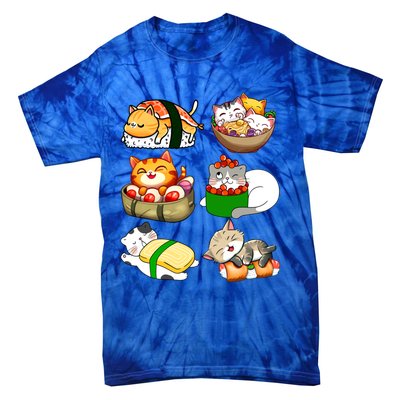 Sushi Lover Anime Cats Lovers Japanese Anime Kawaii Neko Gift Tie-Dye T-Shirt