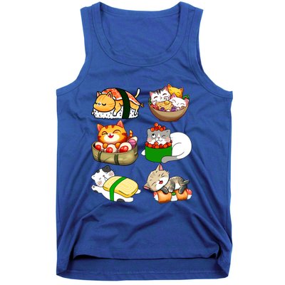 Sushi Lover Anime Cats Lovers Japanese Anime Kawaii Neko Gift Tank Top