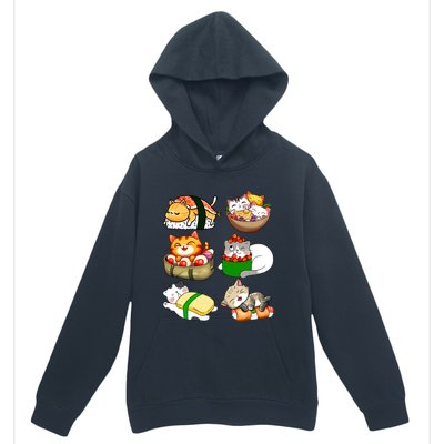 Sushi Lover Anime Cats Lovers Japanese Anime Kawaii Neko Gift Urban Pullover Hoodie