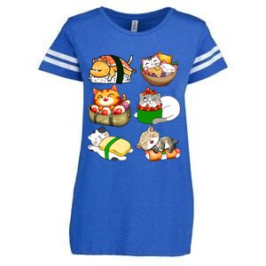 Sushi Lover Anime Cats Lovers Japanese Anime Kawaii Neko Gift Enza Ladies Jersey Football T-Shirt