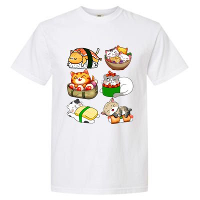 Sushi Lover Anime Cats Lovers Japanese Anime Kawaii Neko Gift Garment-Dyed Heavyweight T-Shirt