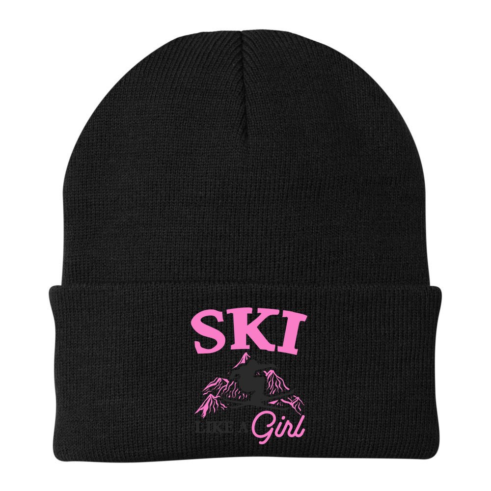 Ski Like A Skiers Winter Sports Mountains Ski Lover Gift Beanie