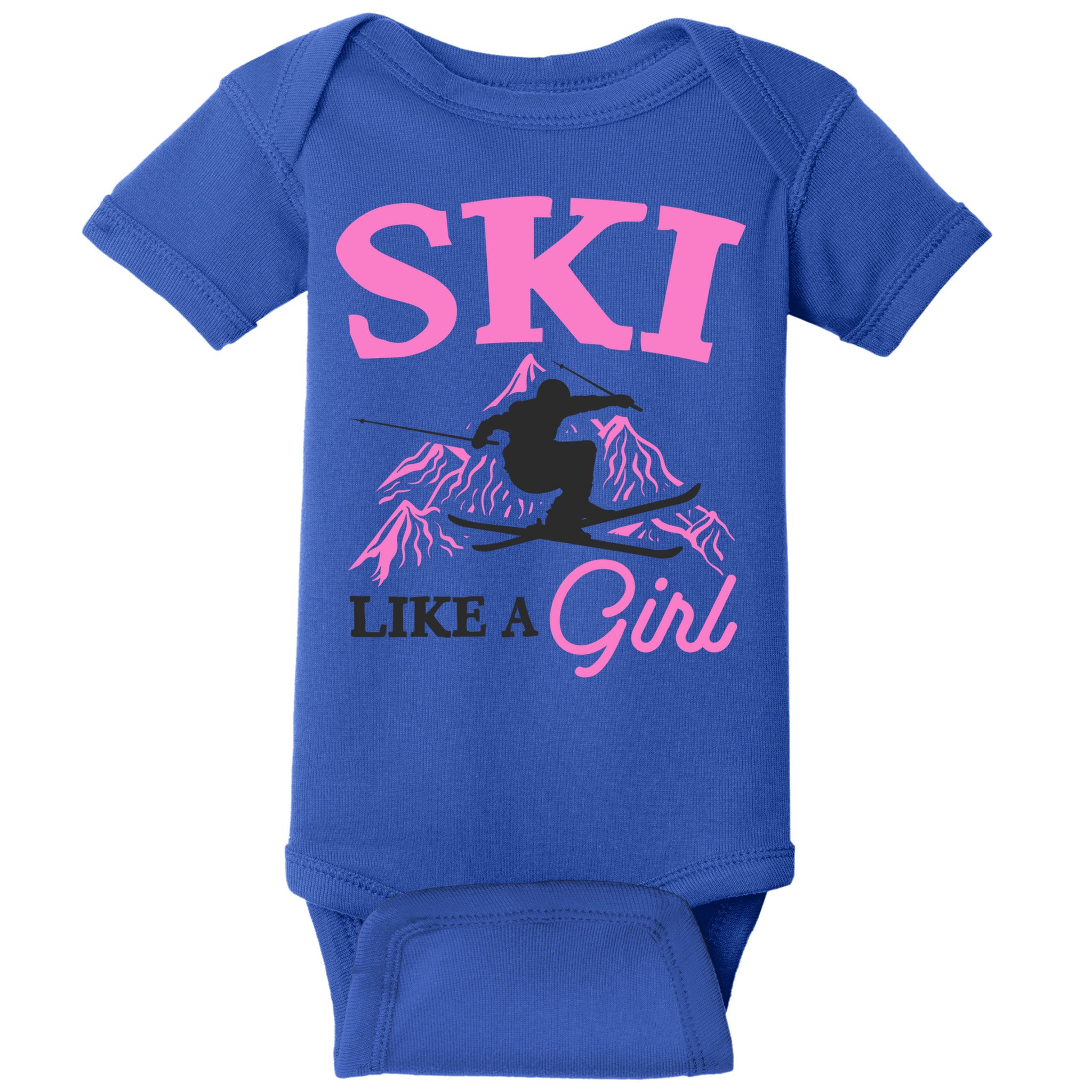 Ski Like A Skiers Winter Sports Mountains Ski Lover Gift Baby Bodysuit