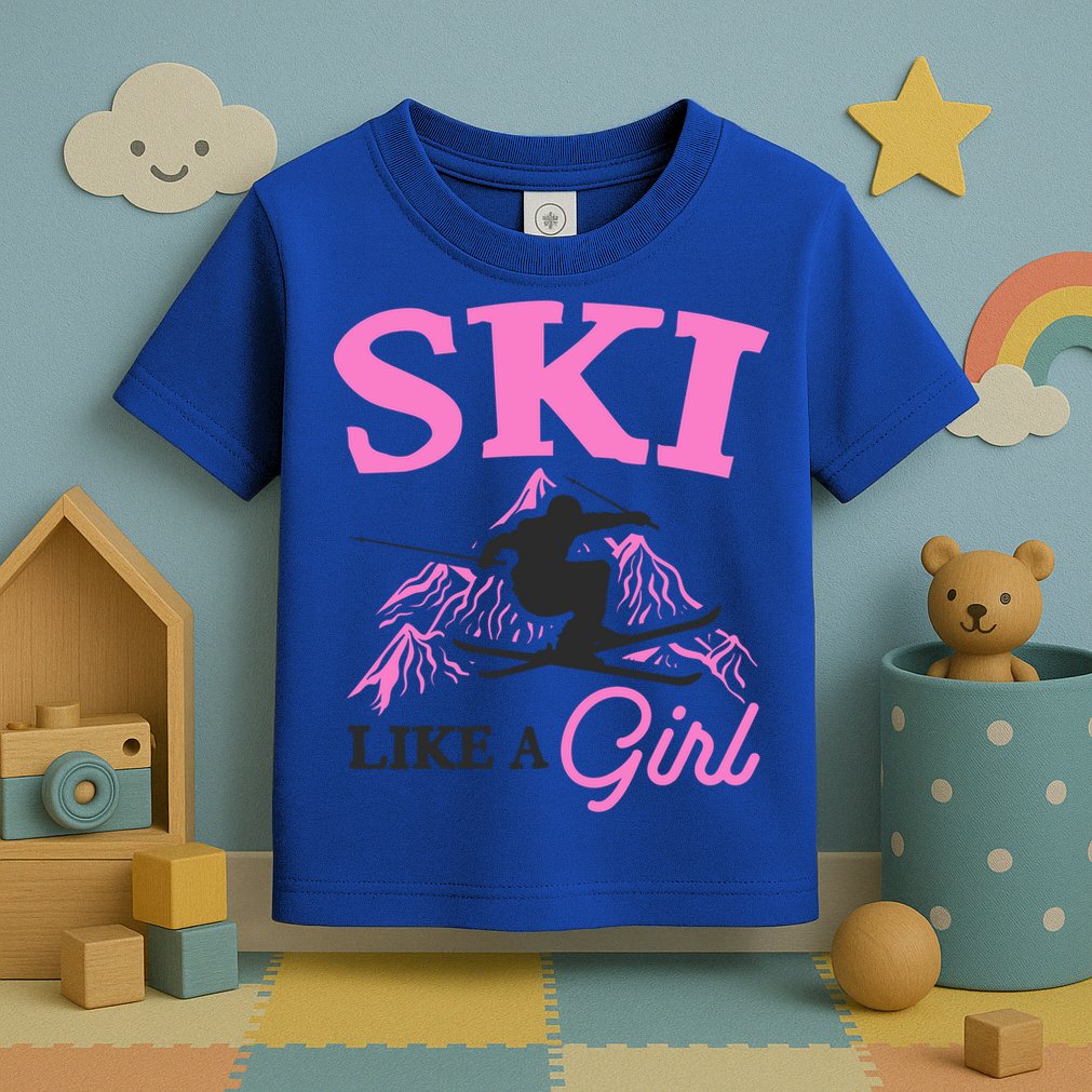 Ski Like A Skiers Winter Sports Mountains Ski Lover Gift Toddler T-Shirt