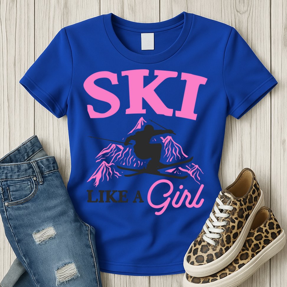Ski Like A Skiers Winter Sports Mountains Ski Lover Gift Womens T-Shirt