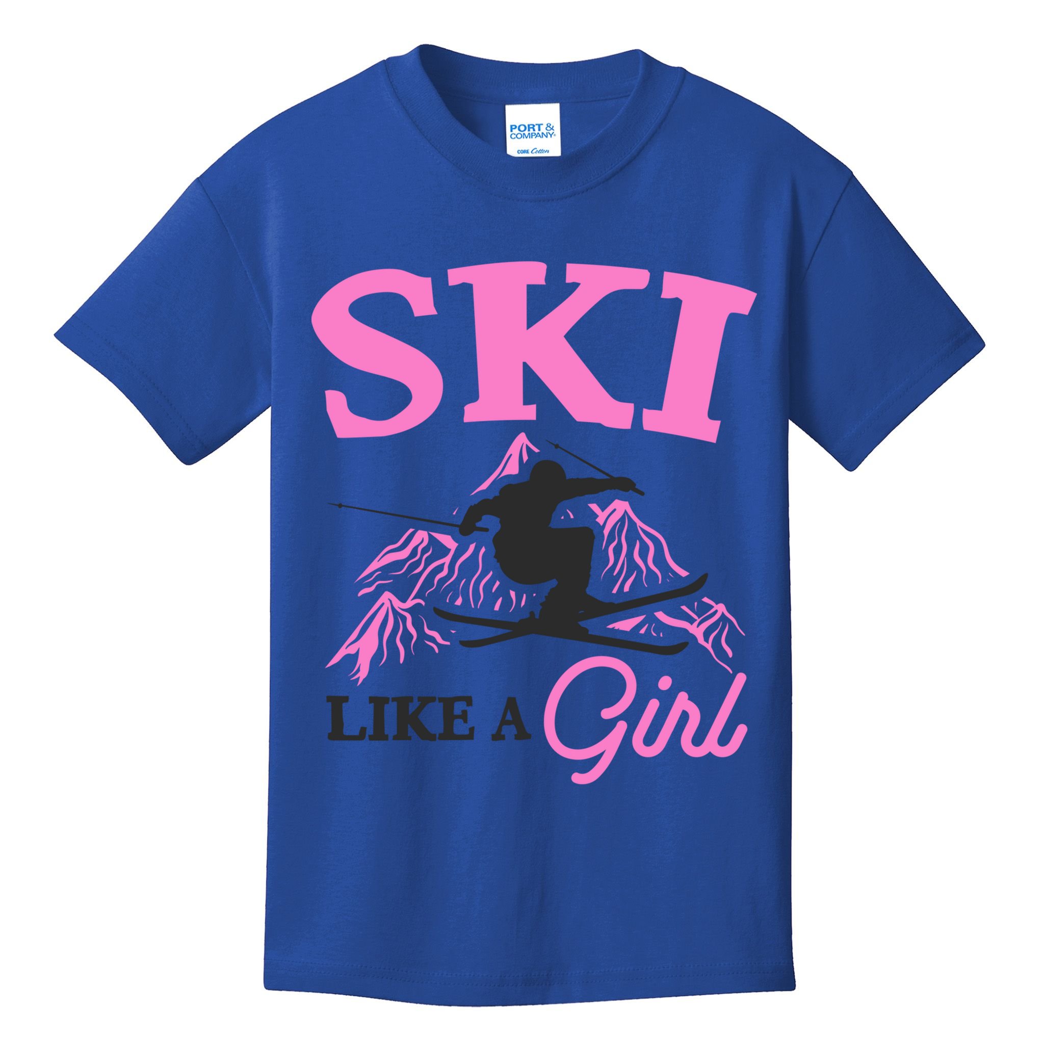 Ski Like A Skiers Winter Sports Mountains Ski Lover Gift Kids T-Shirt