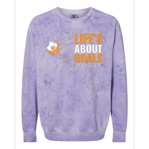 Soccer Lifes About Goals And Assists Colorblast Crewneck Sweatshirt