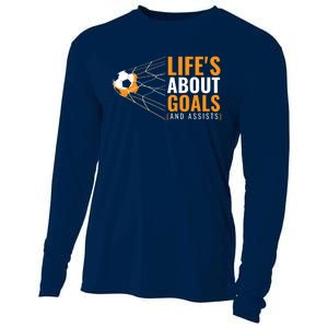 Soccer Lifes About Goals And Assists Cooling Performance Long Sleeve Crew