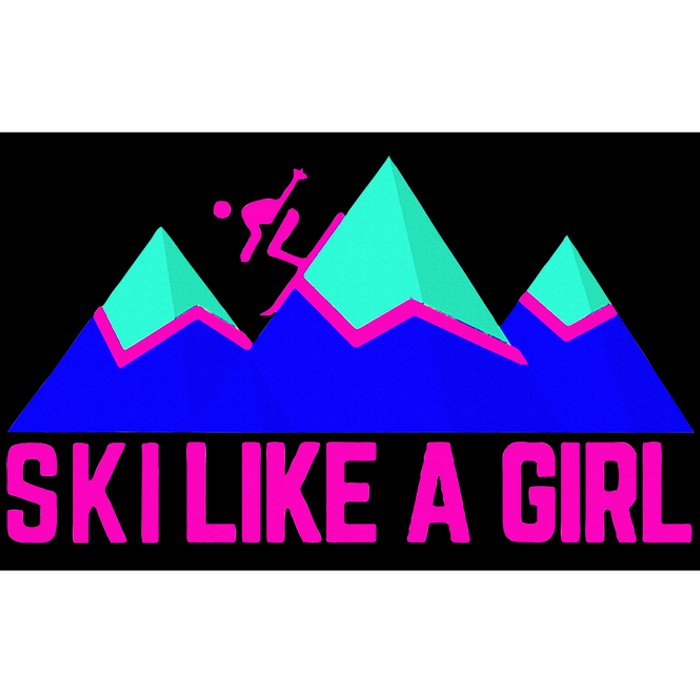 Ski Like A Girl Bumper Sticker