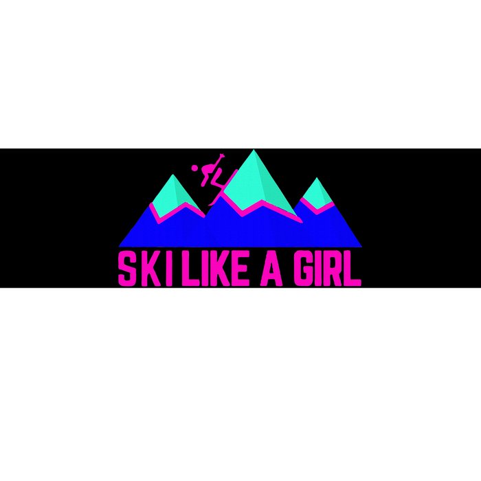 Ski Like A Girl Bumper Sticker