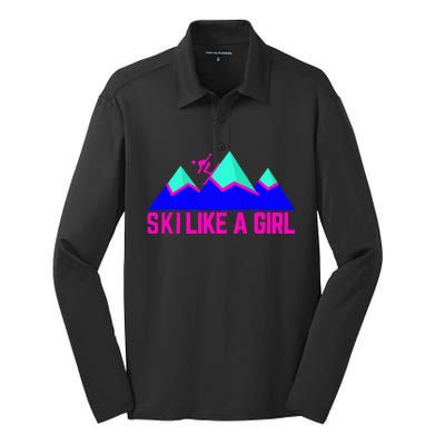 Ski Like A Girl Silk Touch Performance Long Sleeve Polo