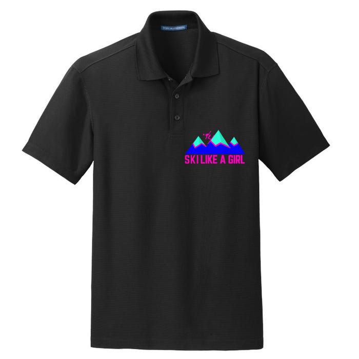 Ski Like A Girl Dry Zone Grid Polo