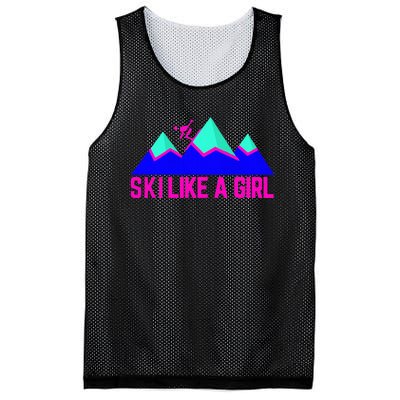 Ski Like A Girl Mesh Reversible Basketball Jersey Tank