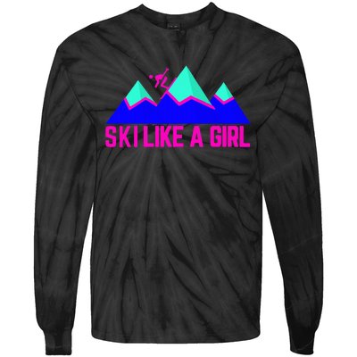 Ski Like A Girl Tie-Dye Long Sleeve Shirt