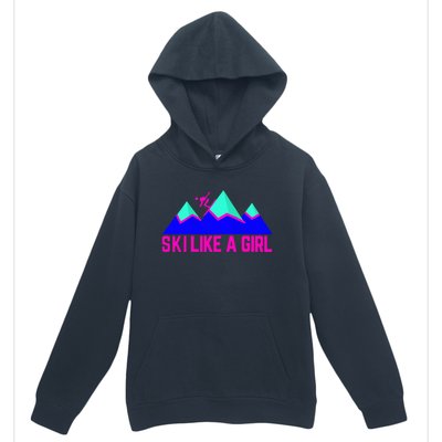 Ski Like A Girl Urban Pullover Hoodie