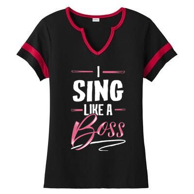 Sing Like A Boss Gift Lady Boss Power Gift Meaningful Gift Ladies Halftime Notch Neck Tee