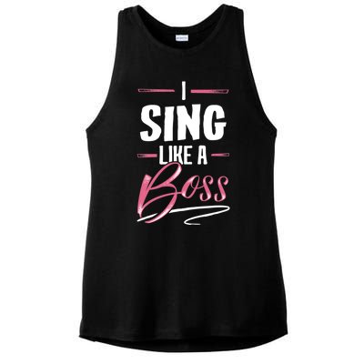 Sing Like A Boss Gift Lady Boss Power Gift Meaningful Gift Ladies PosiCharge Tri-Blend Wicking Tank