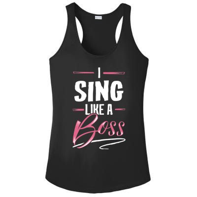 Sing Like A Boss Gift Lady Boss Power Gift Meaningful Gift Ladies PosiCharge Competitor Racerback Tank