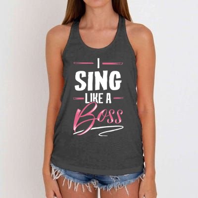 Sing Like A Boss Gift Lady Boss Power Gift Meaningful Gift Women's Knotted Racerback Tank