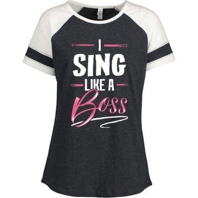 Sing Like A Boss Gift Lady Boss Power Gift Meaningful Gift Enza Ladies Jersey Colorblock Tee