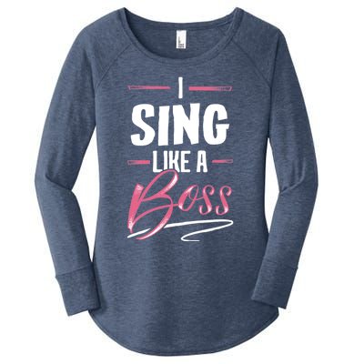 Sing Like A Boss Gift Lady Boss Power Gift Meaningful Gift Women's Perfect Tri Tunic Long Sleeve Shirt