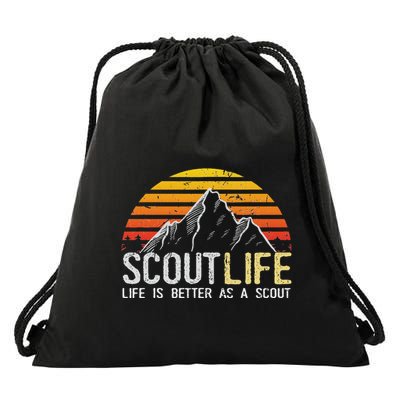 Scout Life And Life Is Better As A Scout Scouting Drawstring Bag