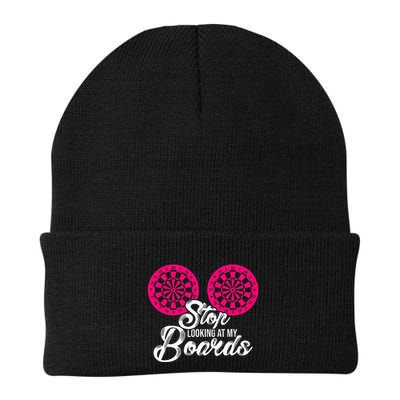Stop Looking At My Boards Dart Player Knit Cap Winter Beanie