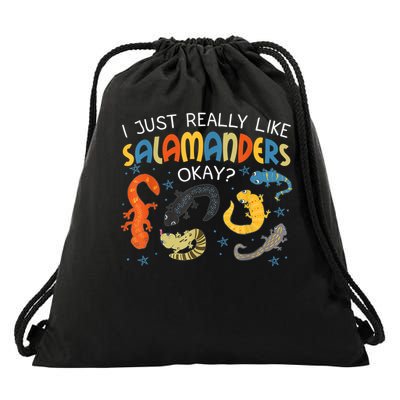 Salamander Lizard Amphibian Reptile Scientist Zoologist Drawstring Bag
