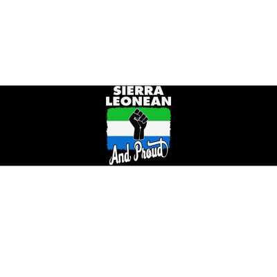 Sierra Leonean And Proud Love Sierra Leonea Flag Fist Bumper Sticker