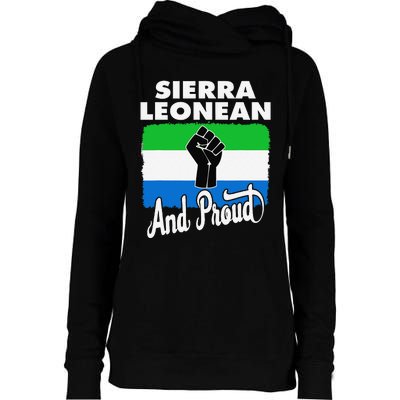 Sierra Leonean And Proud Love Sierra Leonea Flag Fist Womens Funnel Neck Pullover Hood