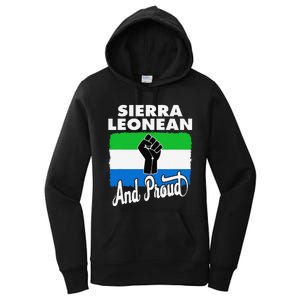 Sierra Leonean And Proud Love Sierra Leonea Flag Fist Women's Pullover Hoodie