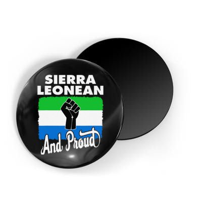 Sierra Leonean And Proud Love Sierra Leonea Flag Fist Magnet