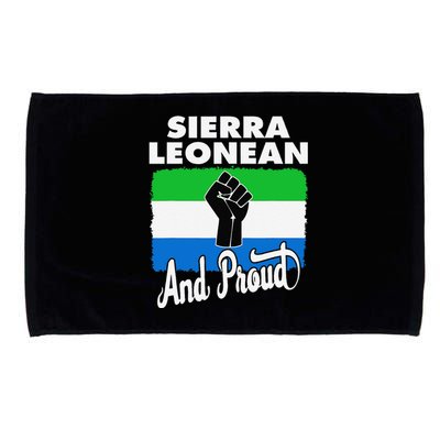 Sierra Leonean And Proud Love Sierra Leonea Flag Fist Microfiber Hand Towel