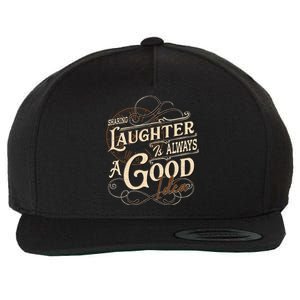 Sharing Laughter Always Good Idea Friendship Motivational Wool Snapback Cap