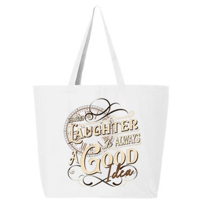 Sharing Laughter Always Good Idea Friendship Motivational 25L Jumbo Tote