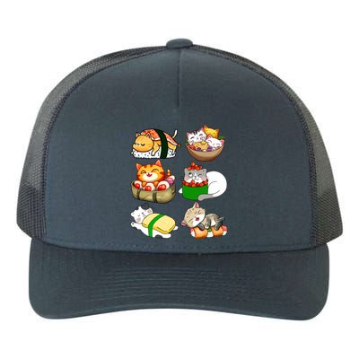 Sushi Lover Anime Cats Lovers Japanese Anime Kawaii Neko Gift Yupoong Adult 5-Panel Trucker Hat