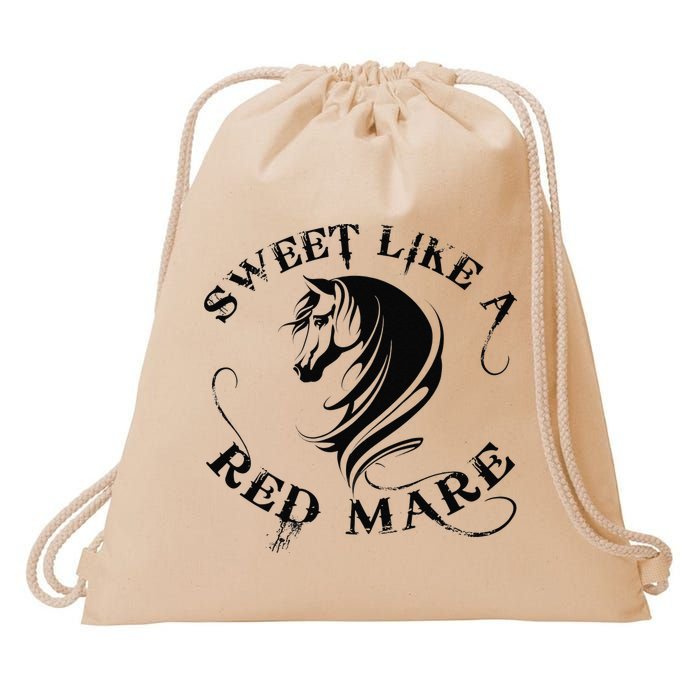 Sweet Like a Red Mare Funny Horse Lover Drawstring Bag
