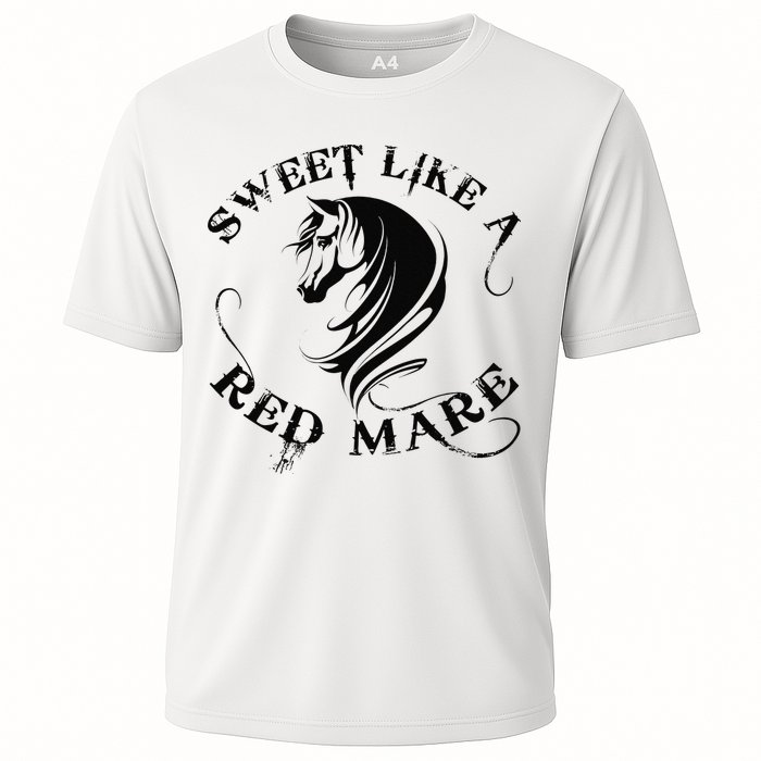 Sweet Like a Red Mare Funny Horse Lover Cooling Performance Crew T-Shirt