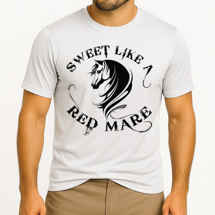 Sweet Like a Red Mare Funny Horse Lover Cooling Performance Crew T-Shirt