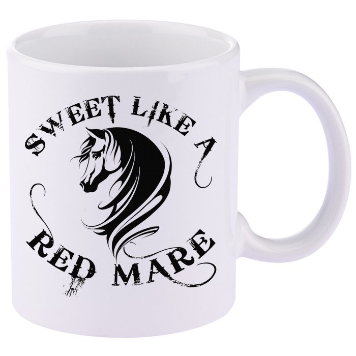Sweet Like a Red Mare Funny Horse Lover 11oz C Handle Ceramic Mug