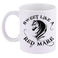 Sweet Like a Red Mare Funny Horse Lover 11oz C Handle Ceramic Mug
