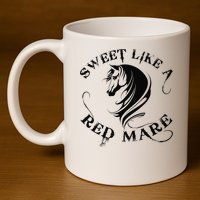Sweet Like a Red Mare Funny Horse Lover 11oz C Handle Ceramic Mug