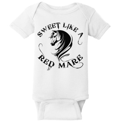 Sweet Like a Red Mare Funny Horse Lover Baby Bodysuit