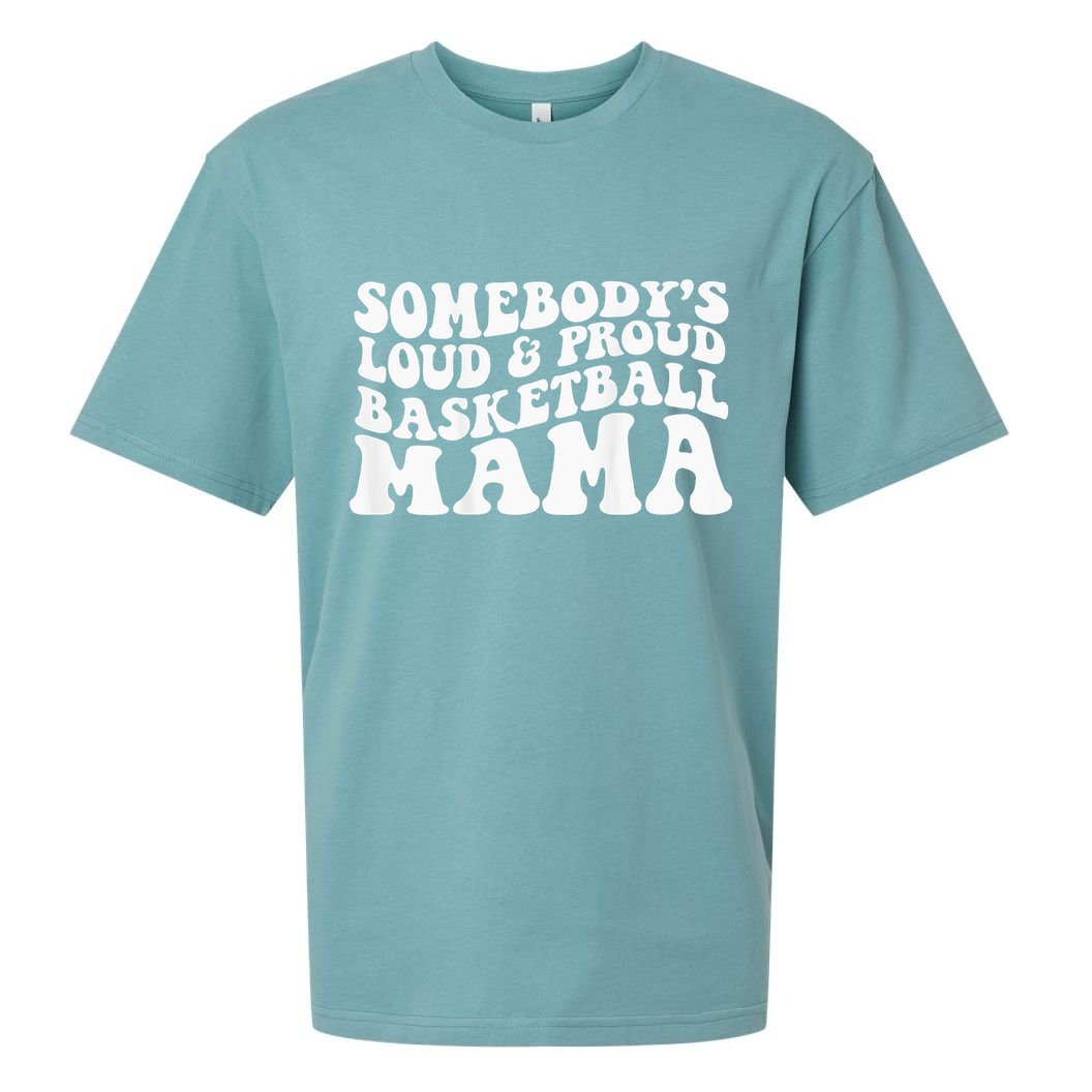 Somebody's loud and proud basketball mama Sueded Cloud Jersey T-Shirt