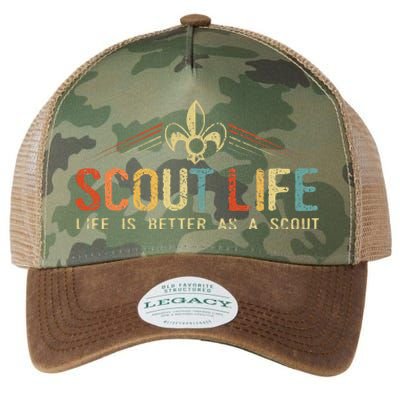 Scout Life And Life Is Better As A Scout Legacy Tie Dye Trucker Hat