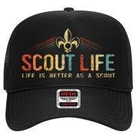 Scout Life And Life Is Better As A Scout High Crown Mesh Back Trucker Hat