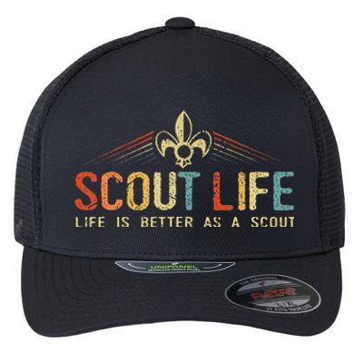 Scout Life And Life Is Better As A Scout Flexfit Unipanel Trucker Cap