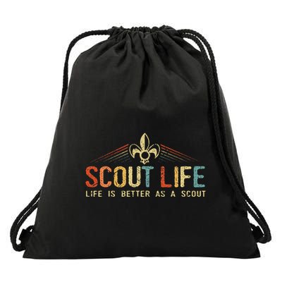 Scout Life And Life Is Better As A Scout Drawstring Bag