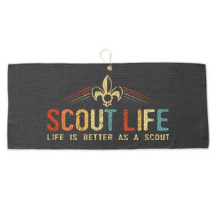 Scout Life And Life Is Better As A Scout Large Microfiber Waffle Golf Towel