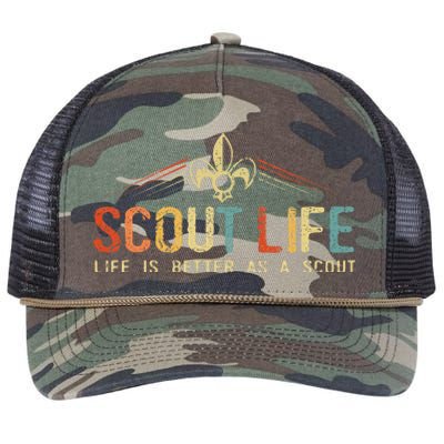 Scout Life And Life Is Better As A Scout Retro Rope Trucker Hat Cap